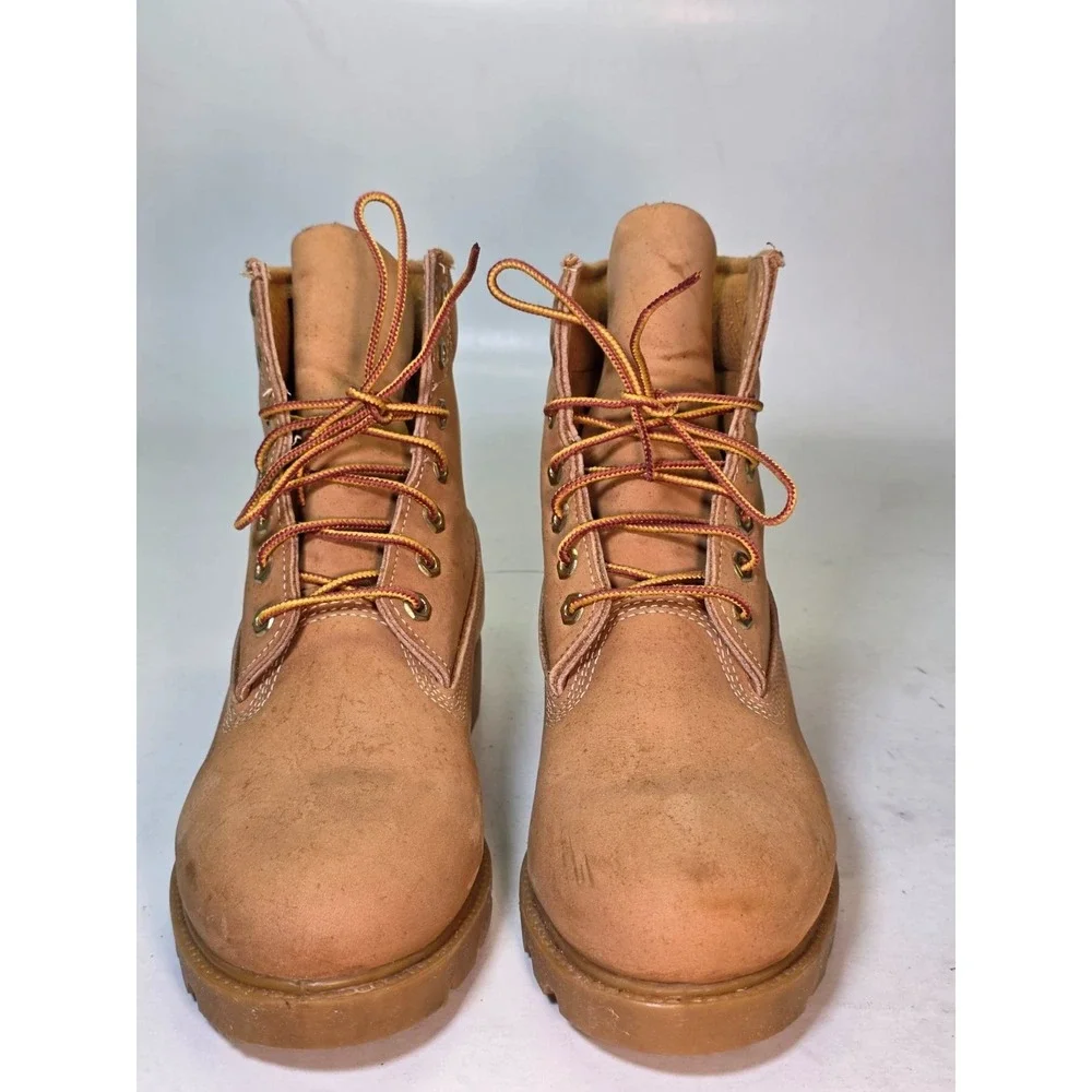 Timberland Men's 6-Inch Premium Waterproof Boots Size 7 M Wheat Nubuck Shoes USA